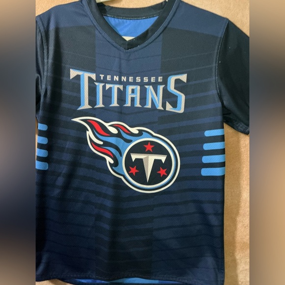 Tennessee Titans Kids Navy Blue T-Shirt‎ REVERSIBLE XL - Picture 2 of 9